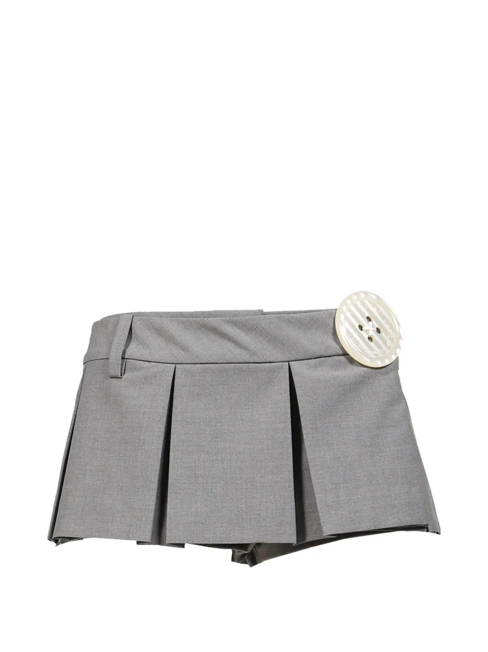 Sandy Liang Satsuma pleated button-embellished skort - Grigio