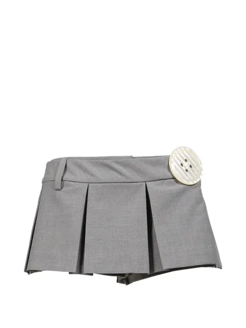 Sandy Liang Satsuma pleated button-embellished skort