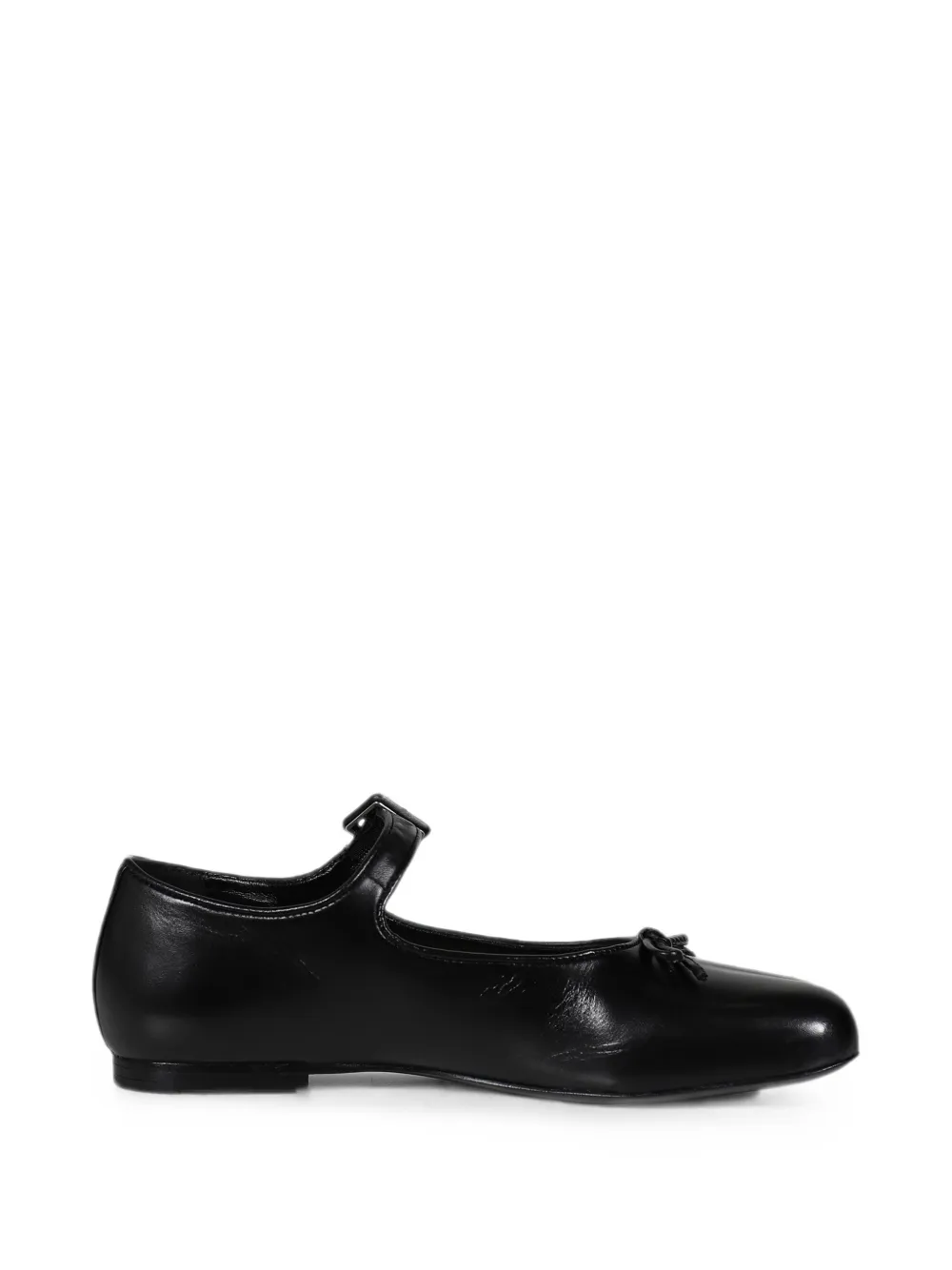 Sandy Liang Paw buckle-fastening bow-detail ballet flats - Nero