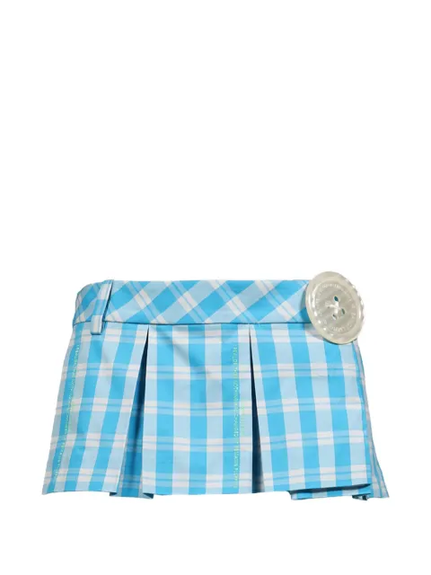 Sandy Liang Satsuma check pleated skort