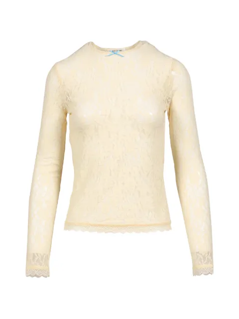 Sandy Liang Scoby lace bow-detail top