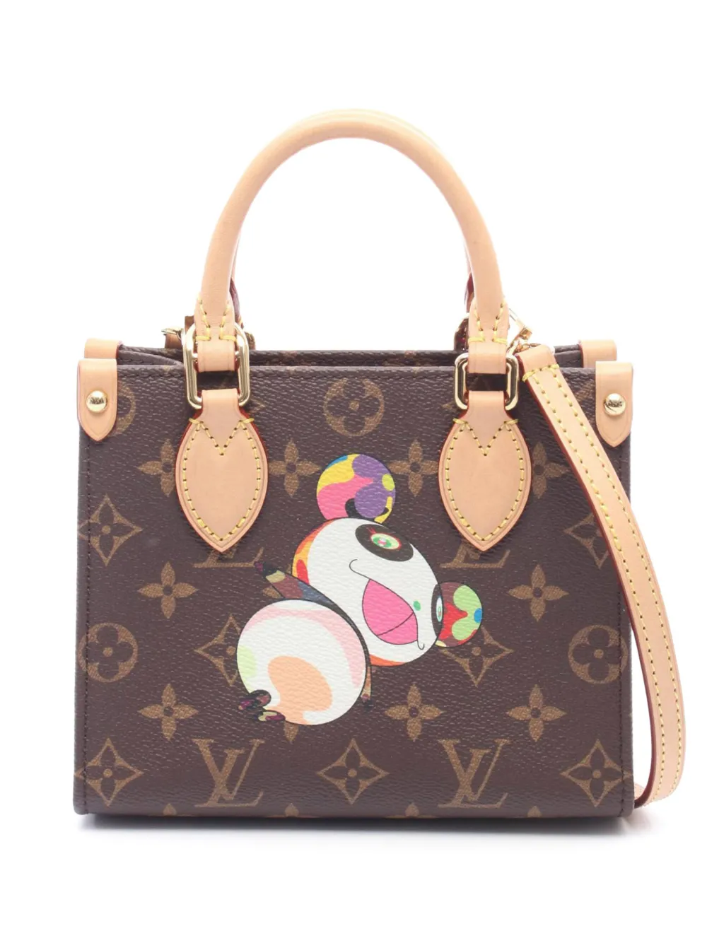 Louis Vuitton Pre-Owned 2025 Takashi Murakami Monogram Panda OnTheGo BB satchel - Braun