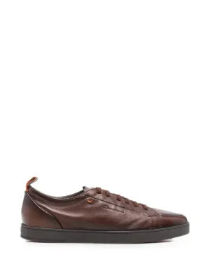 Santoni DBS Oly Leather lace-up Sneakers | Brown | FARFETCH