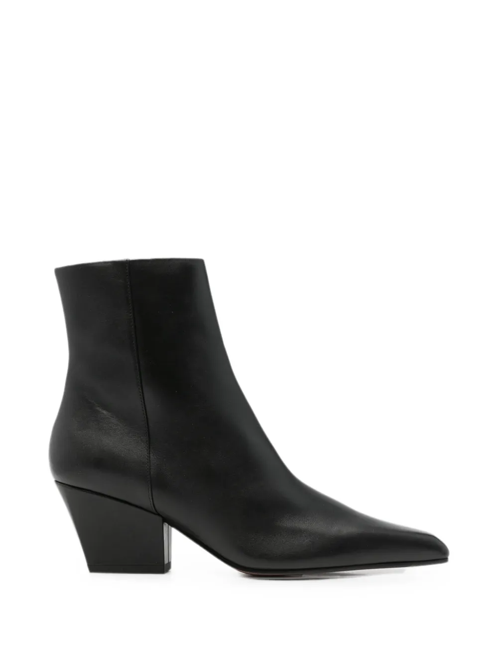 Paris Texas Jane pointed-toe leather ankle boots Zwart