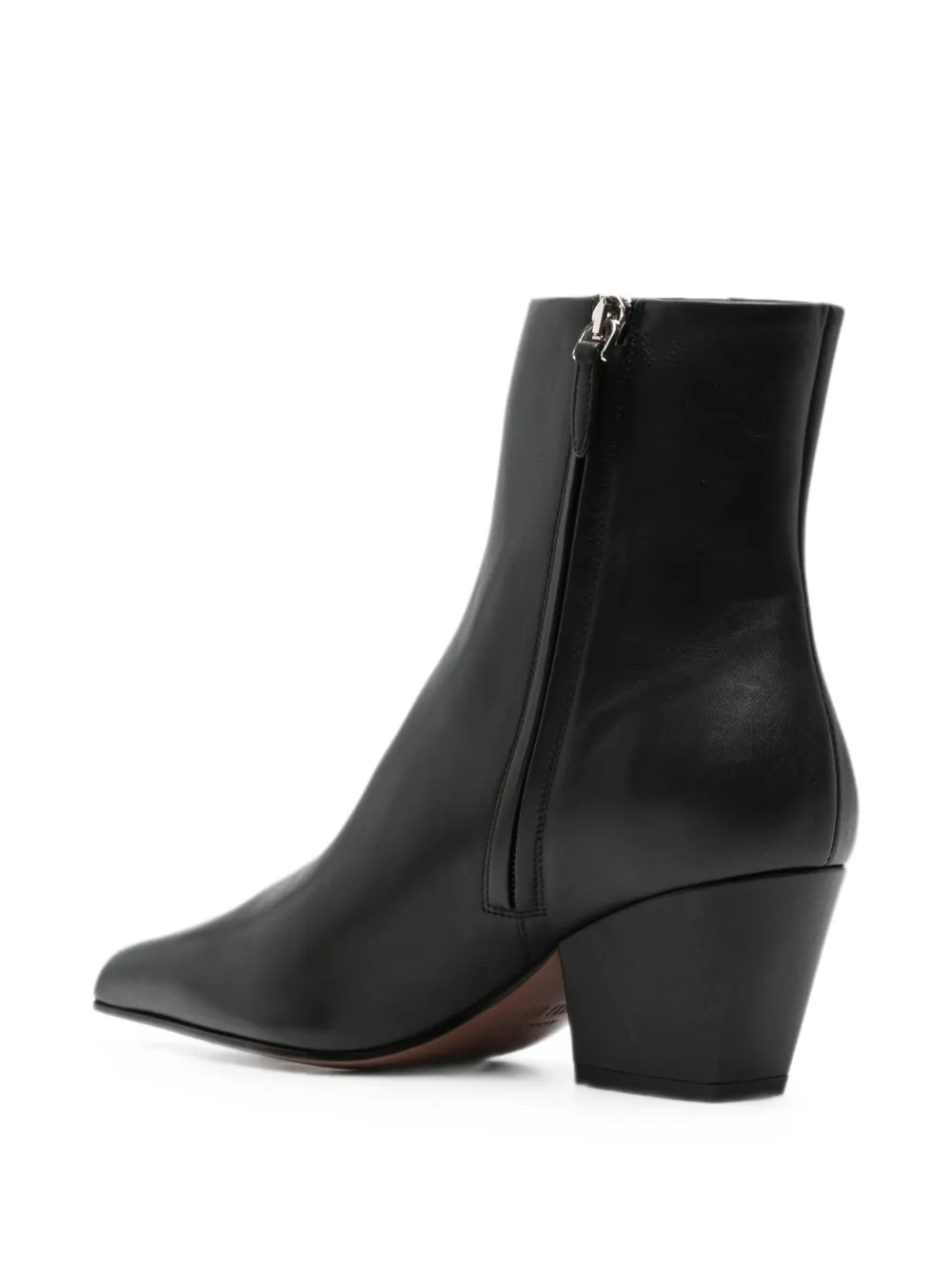 Paris Texas Jane pointed-toe leather ankle boots Zwart