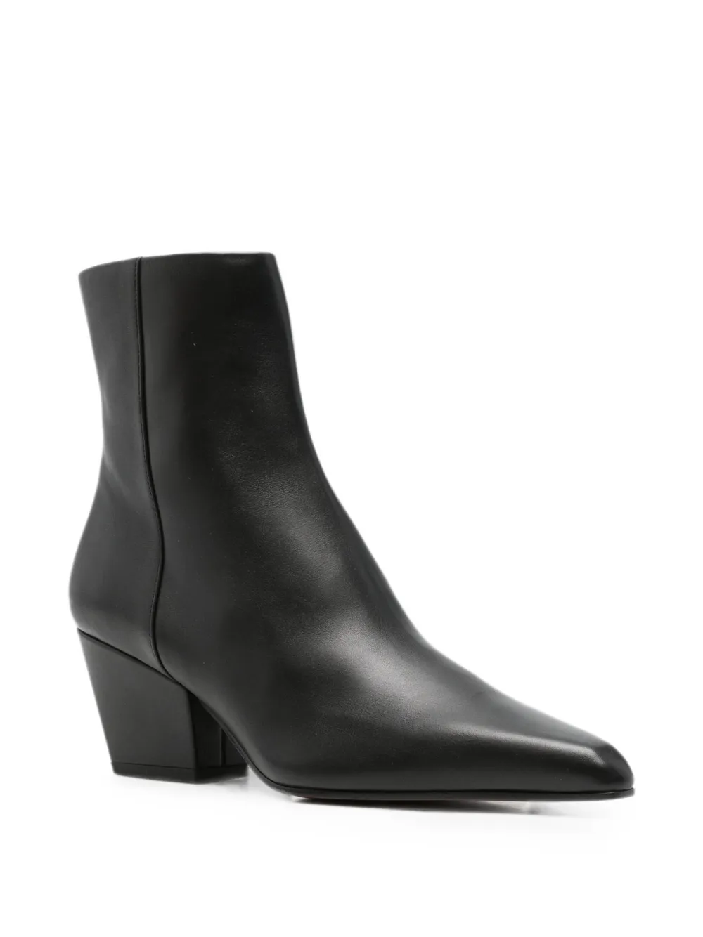 Paris Texas Jane pointed-toe leather ankle boots Zwart