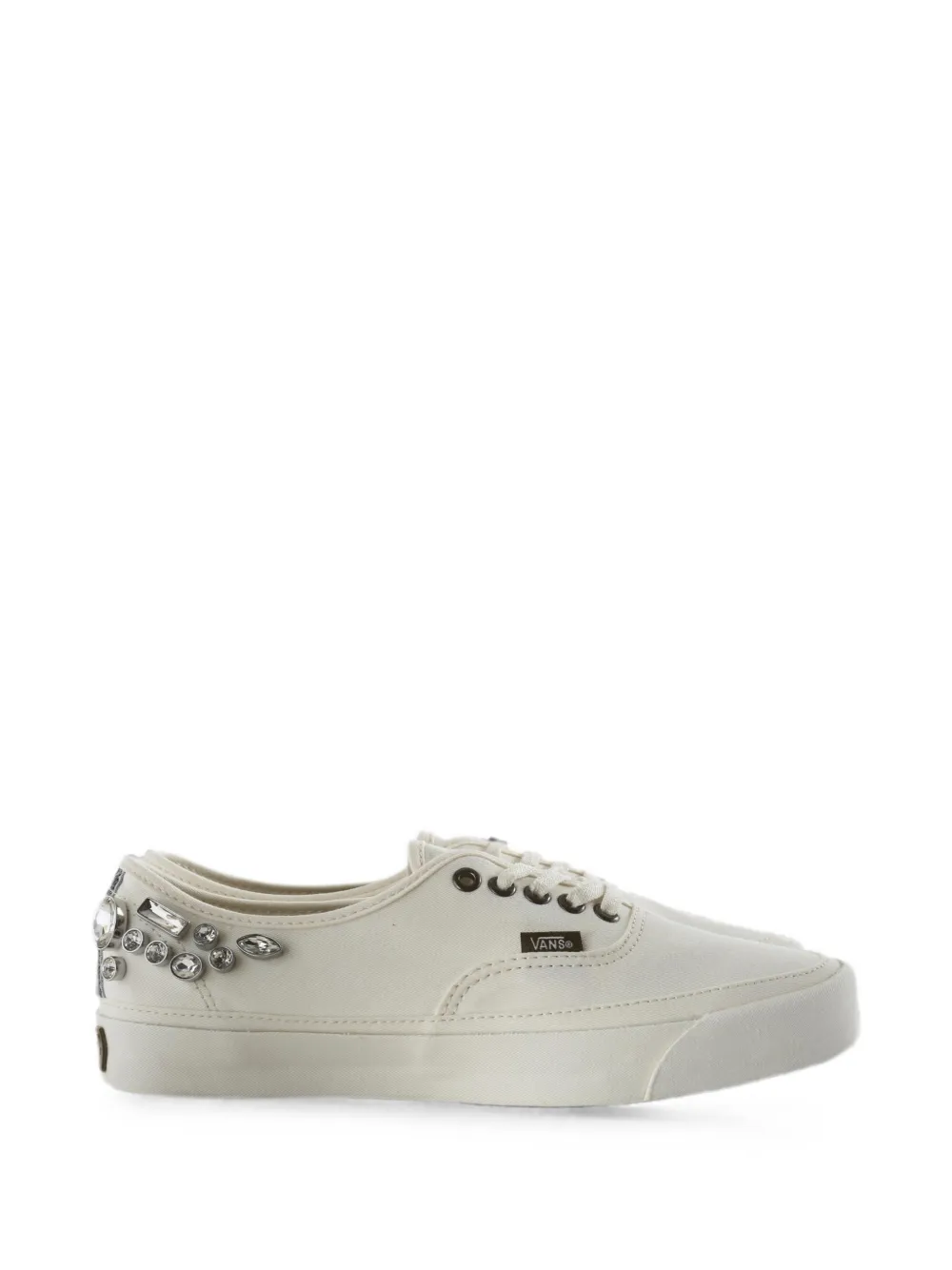 Vans LX Authentic 44 crystal-embellished sequinned sneakers Beige