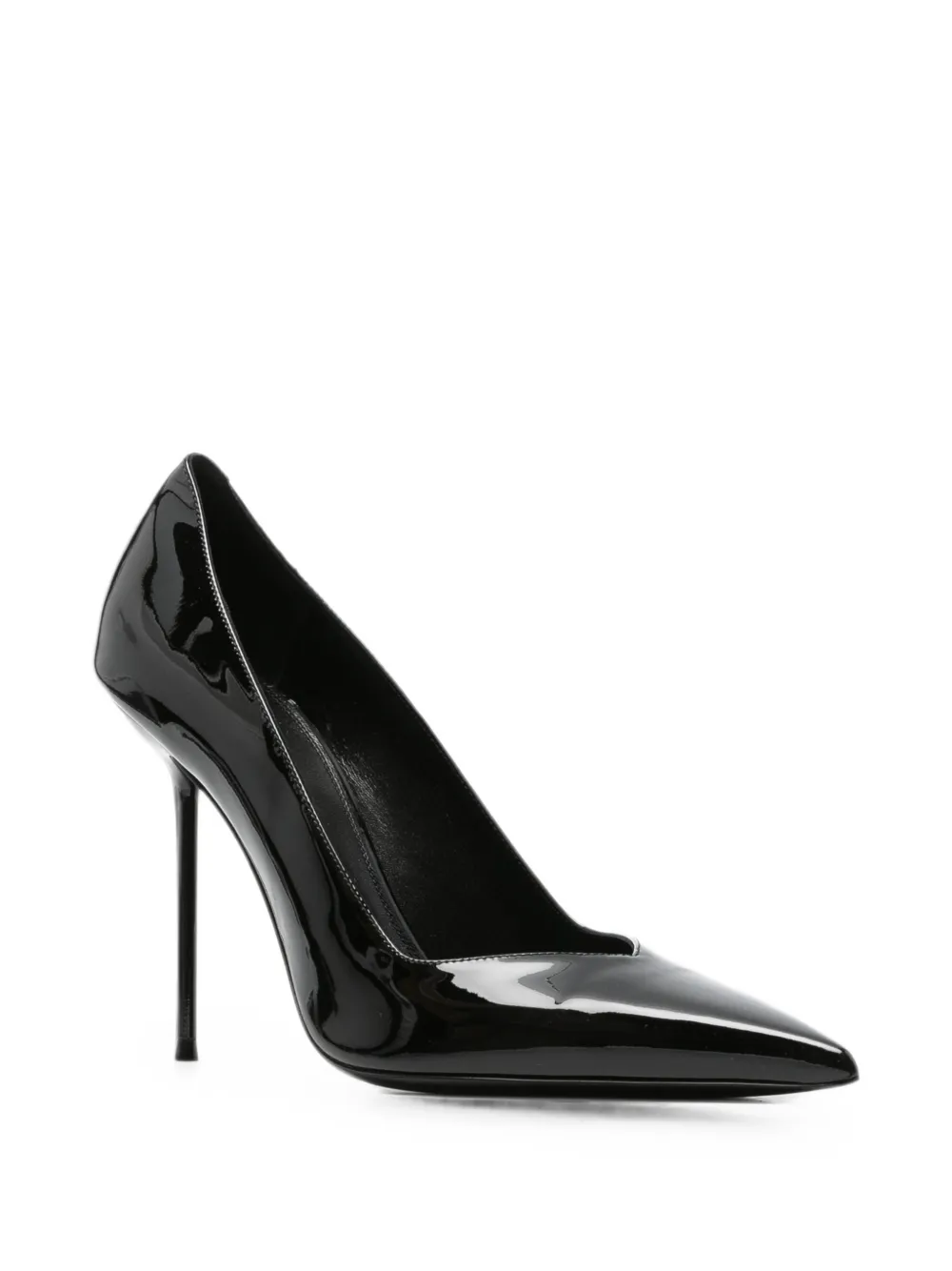Paris Texas Lidia patent-finish pointed-toe pumps Zwart