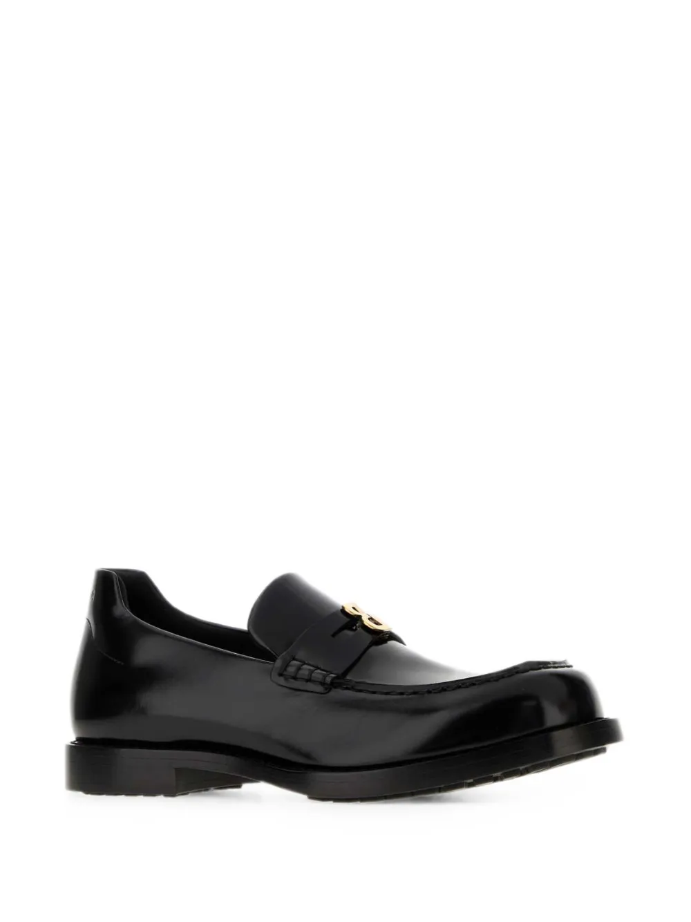Balenciaga logo-plaque loafers Zwart