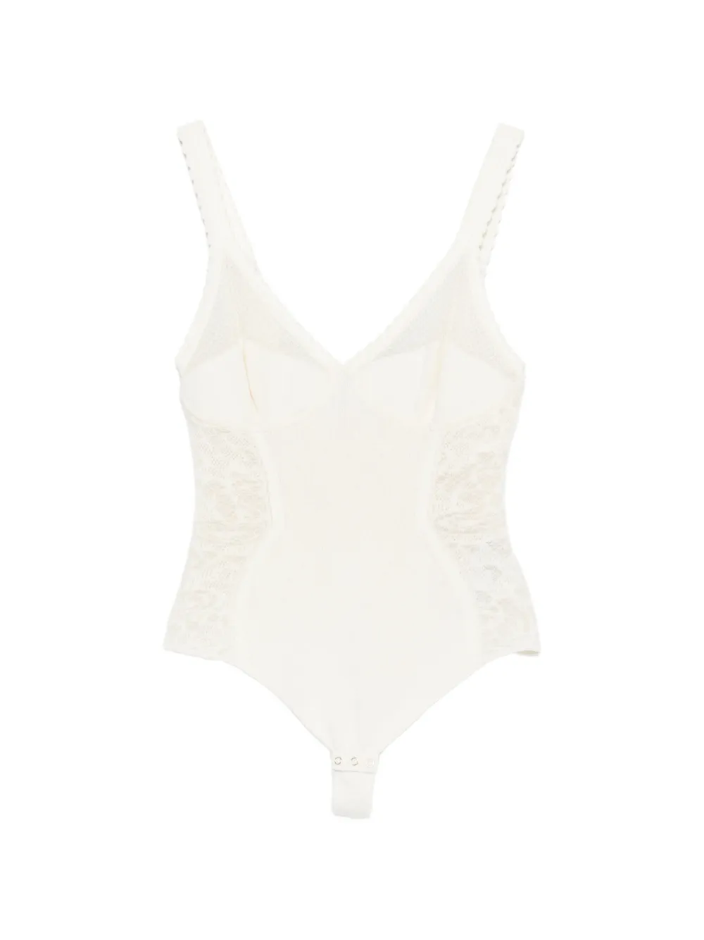 Elisabetta Franchi lace-panelled sleeveless top - Toni neutri