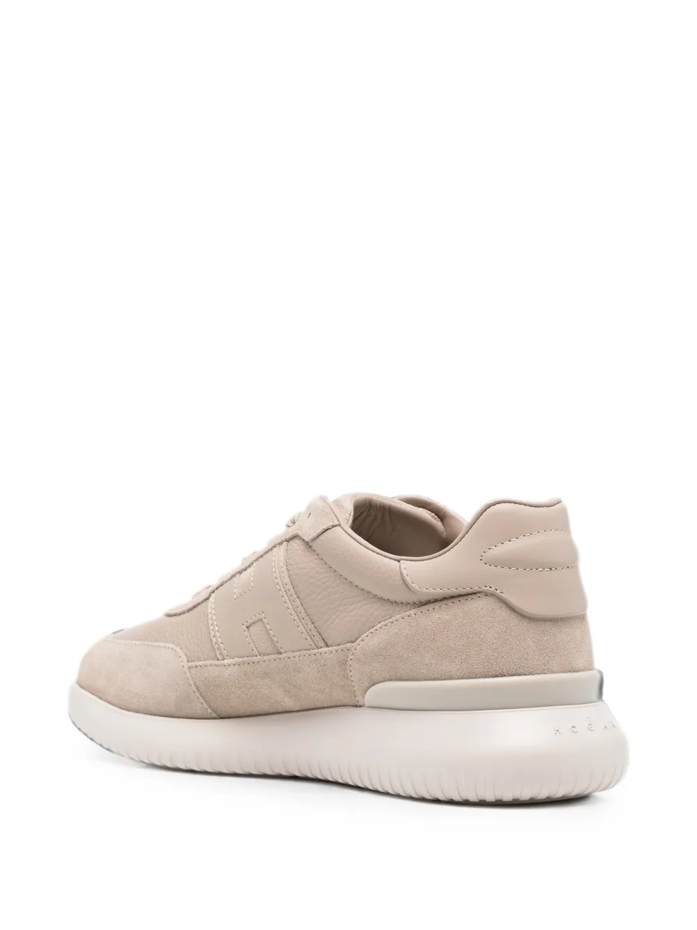 Hogan logo-patch sneakers Beige