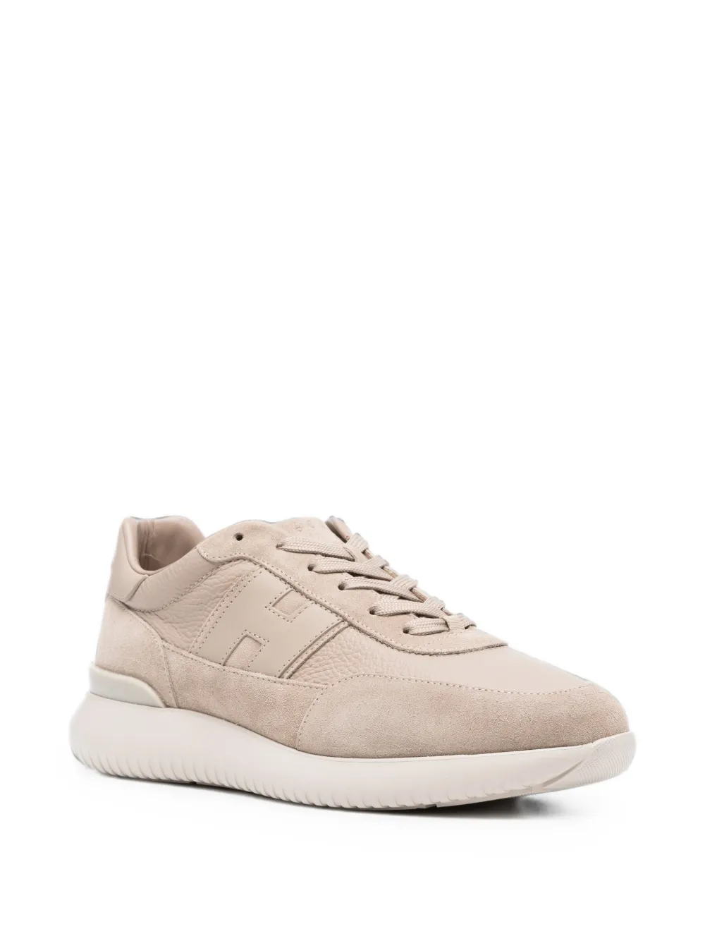 Hogan logo-patch sneakers Beige
