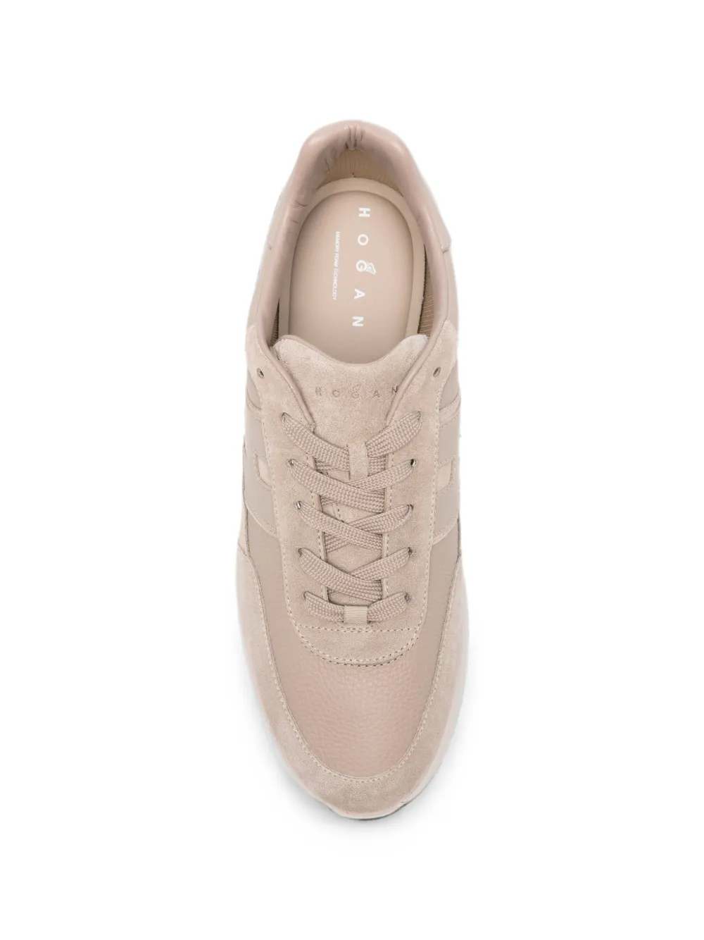 Hogan logo-patch sneakers Beige