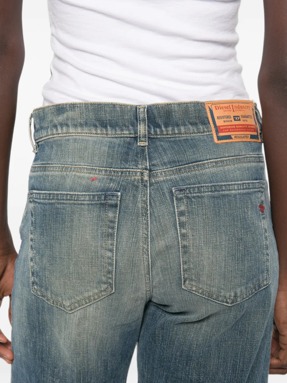 Diesel 1978 D-Akemi jeans met wijde pijpen Blauw