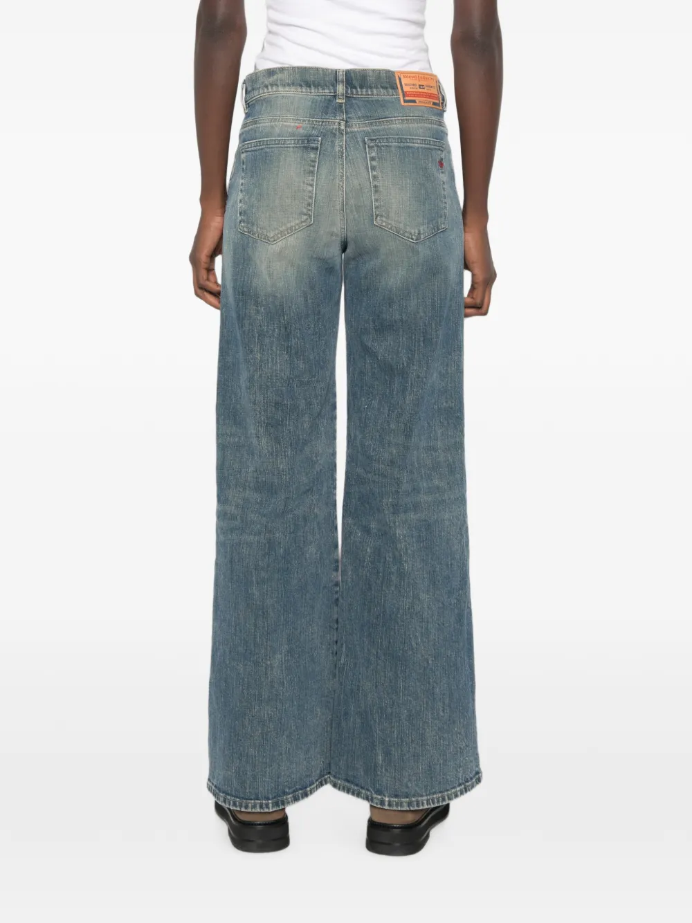 Diesel 1978 D-Akemi jeans met wijde pijpen Blauw