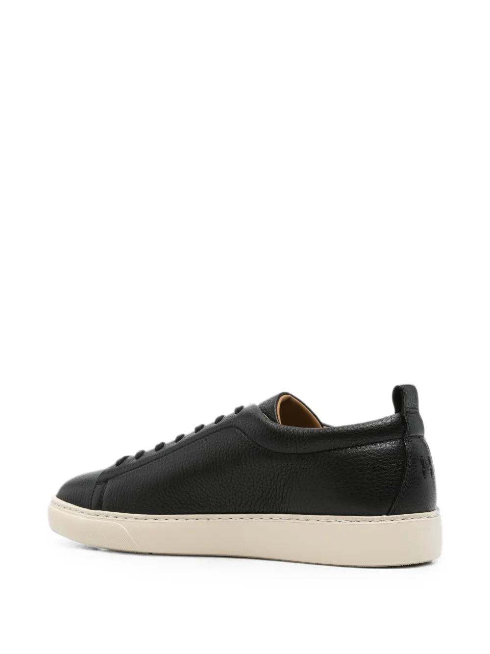 Henderson Baracco grainy-leather sneakers Zwart