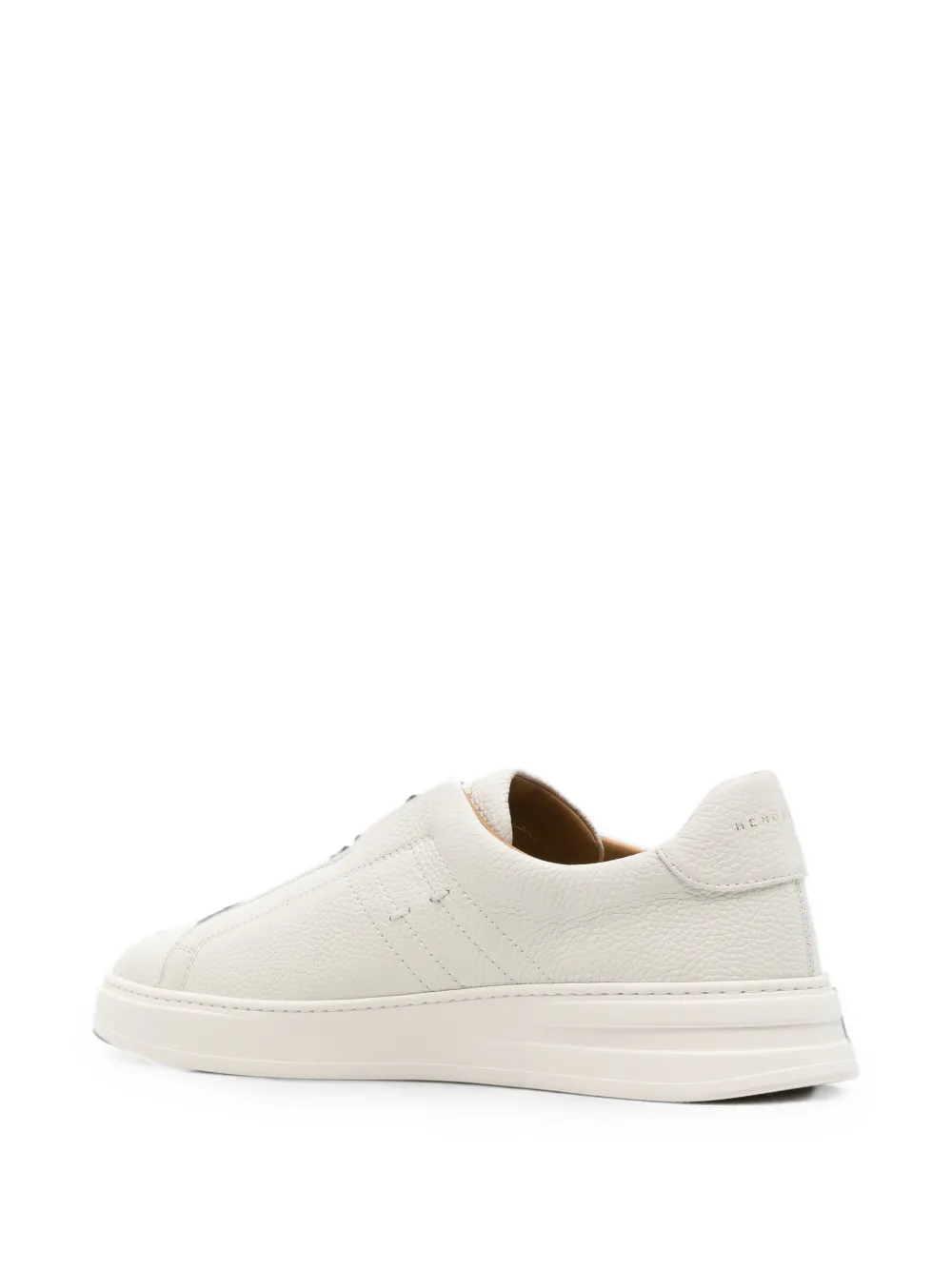 Henderson Baracco grainy leather sneakers Wit