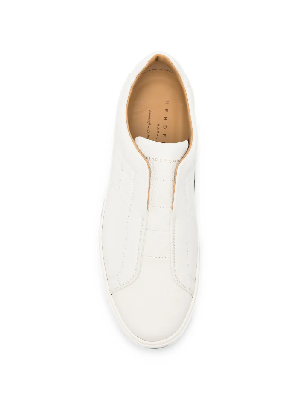 Henderson Baracco grainy leather sneakers Wit