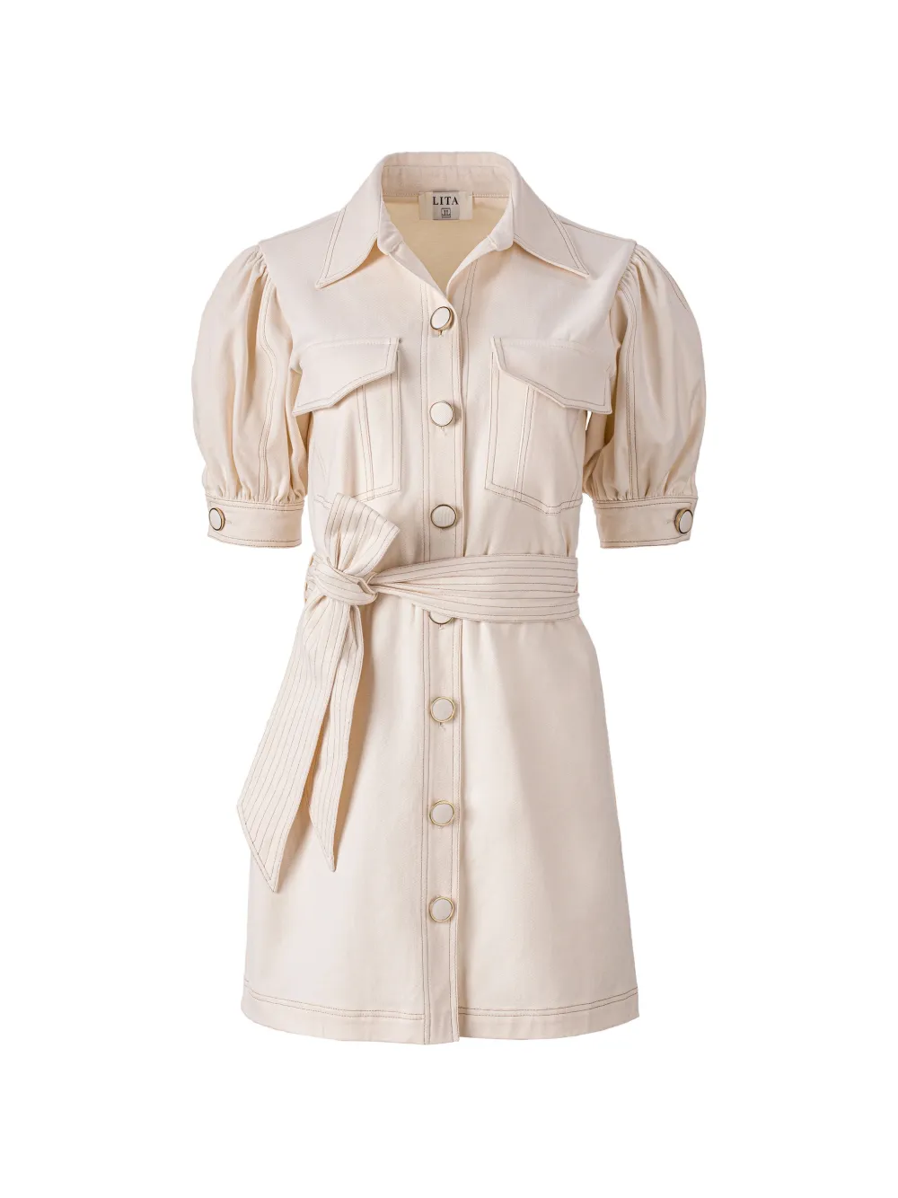 LITA COUTURE puff-sleeve mini dress