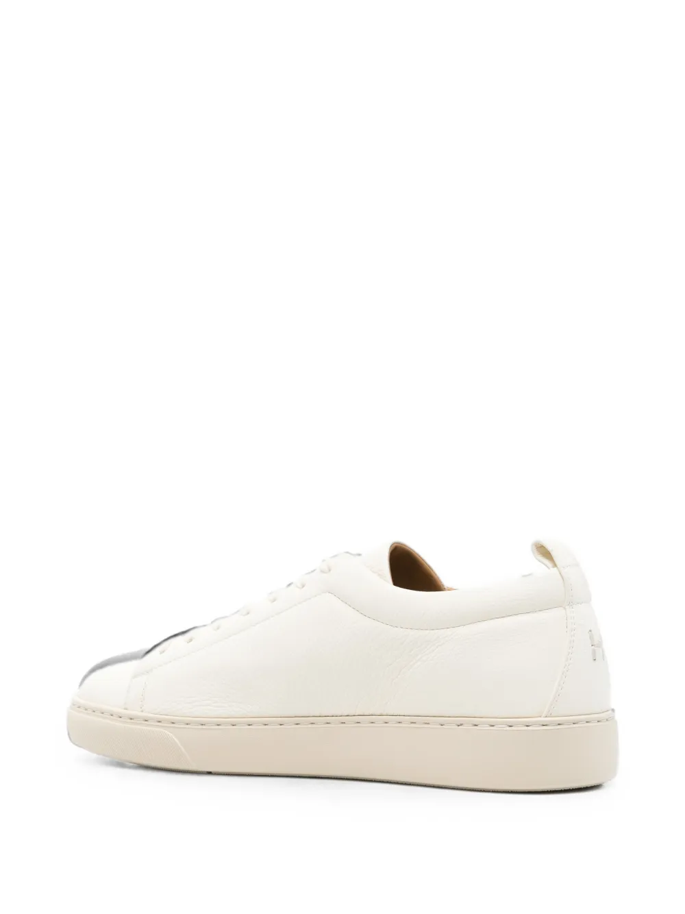 Henderson Baracco grained-leather sneakers Wit