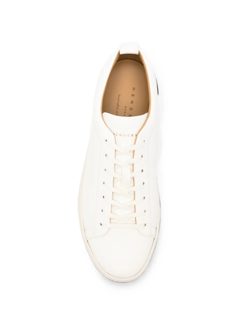 Henderson Baracco grained-leather sneakers Wit