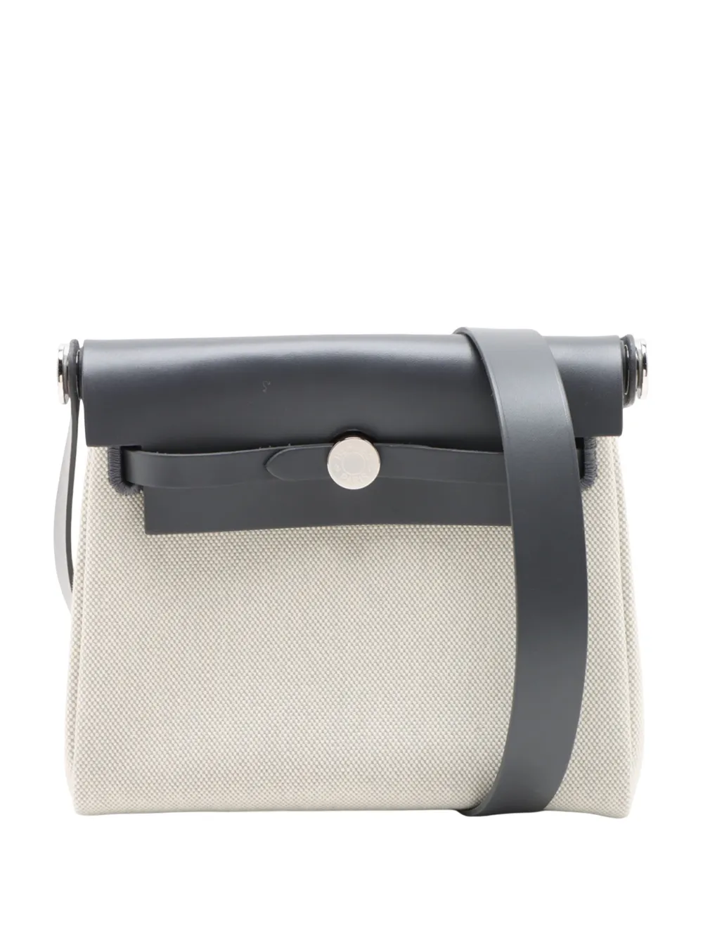 Hermès Pre-Owned 2025 Military Toile and Vache Hunter Herbag Zip 20 crossbody bag - Grigio
