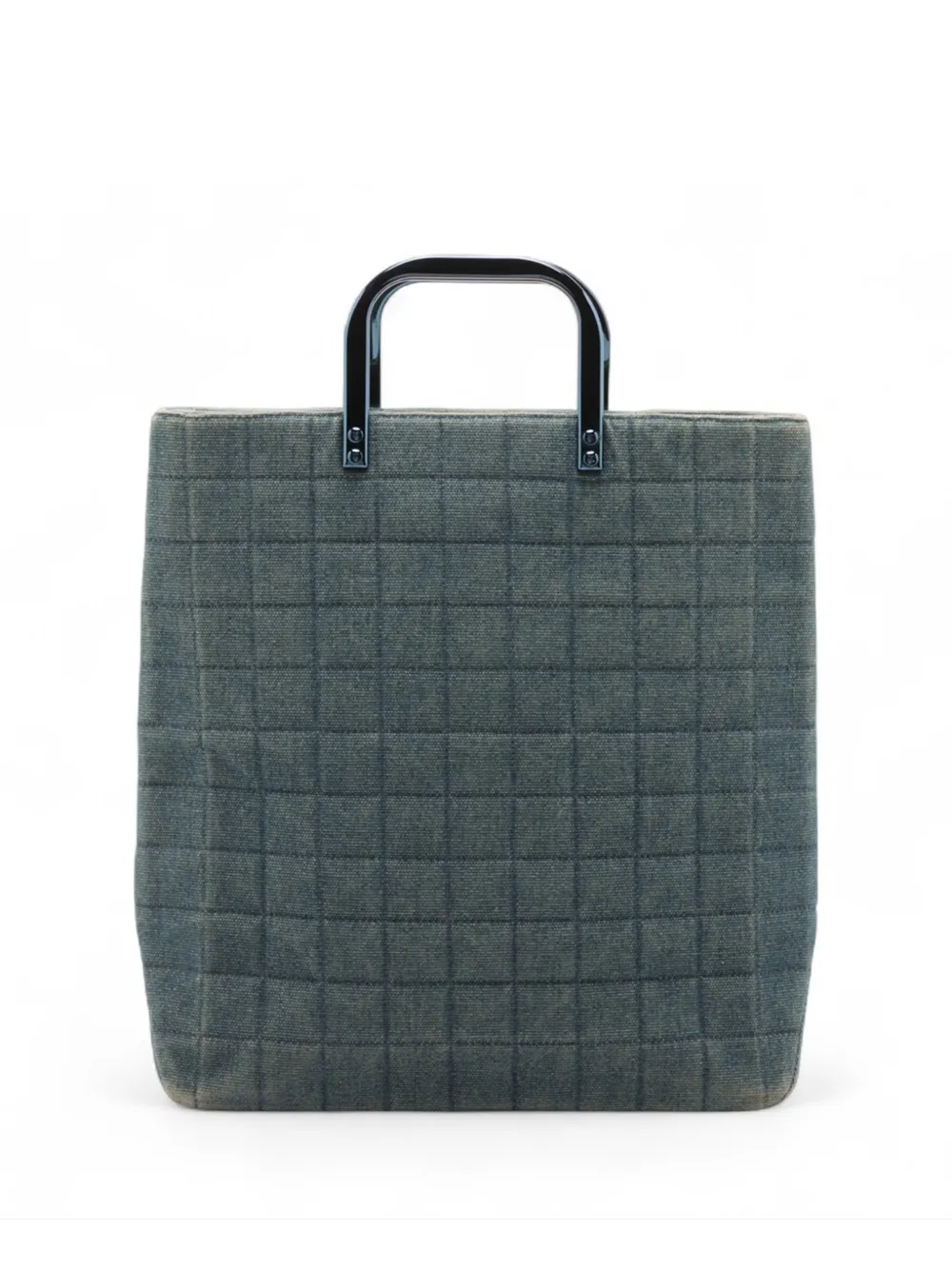 CHANEL Pre-Owned 2000-2002 CC Chocolate Bar Denim tote bag - Blu