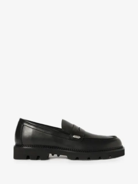 Collegium cleated-sole leather loafers
