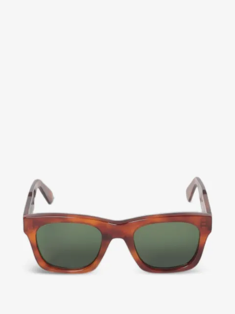 Borsalino lentes de sol Ophy x Alain con armazón cuadrada estilo carey
