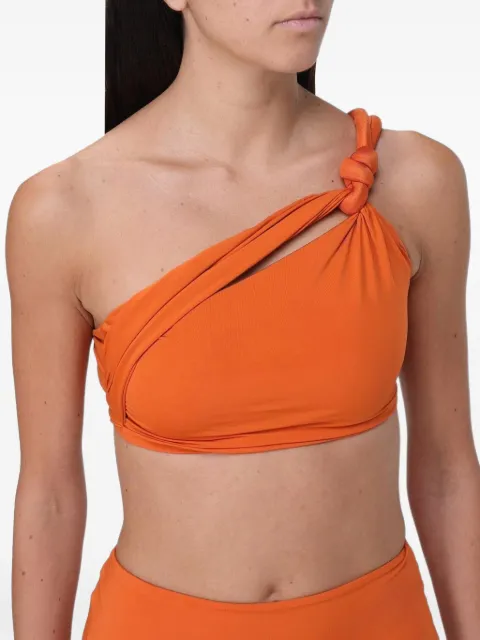 Maygel Coronel knot-detail one-shoulder bikini