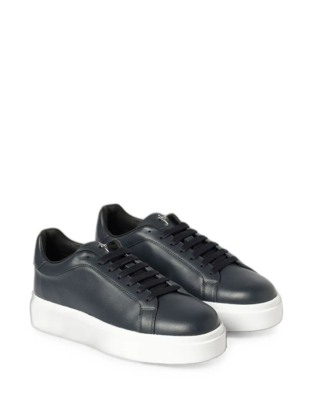 Cesare Paciotti logo-detail leather sneakers Blauw