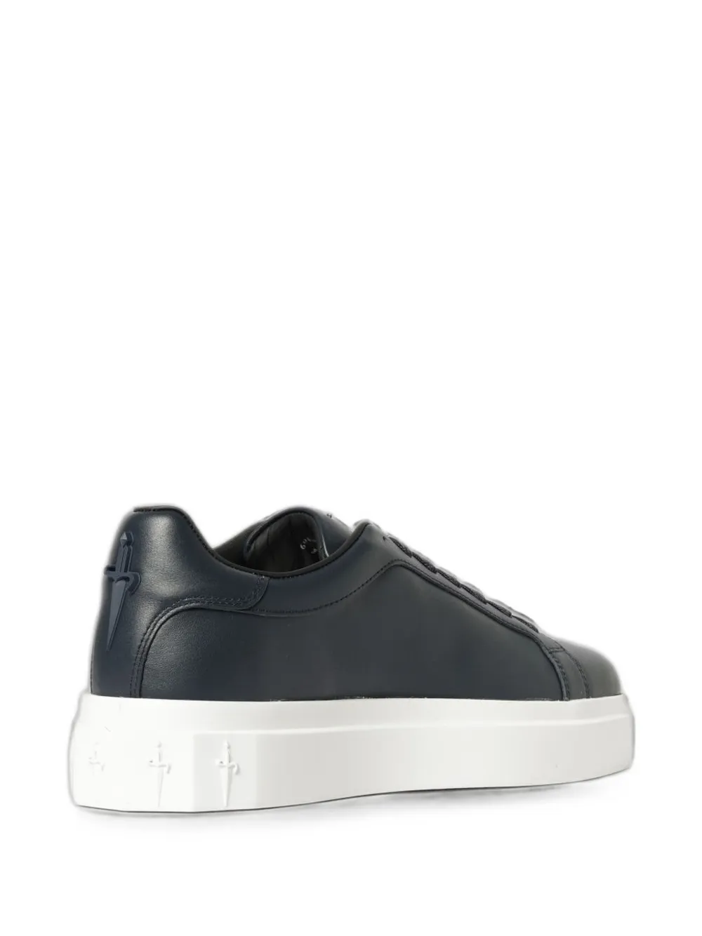 Cesare Paciotti logo-detail leather sneakers Blauw