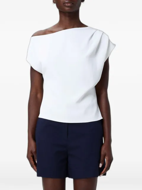 Hanita one-shoulder crepe top