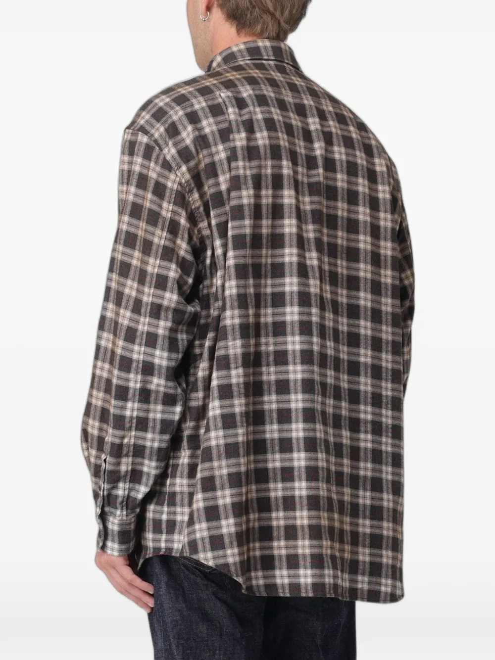 DSQUARED2 x Magliano Butch geruit overhemd met gestrikte hals Bruin