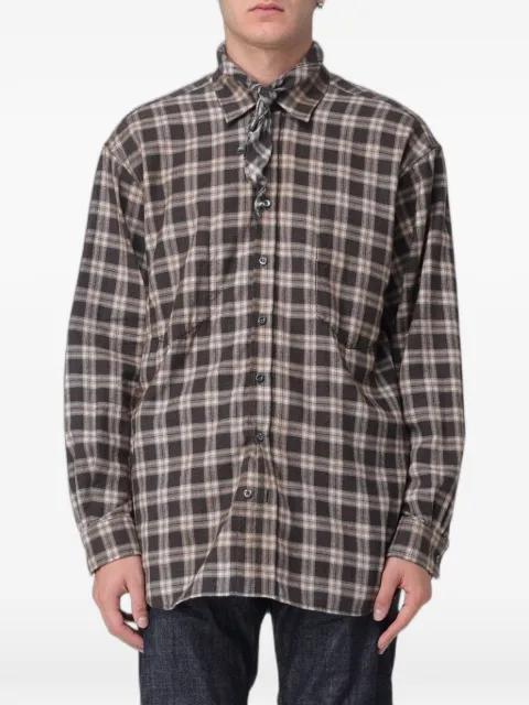 DSQUARED2 camisa con cuadros estampados en colaboración con Magliano Butch