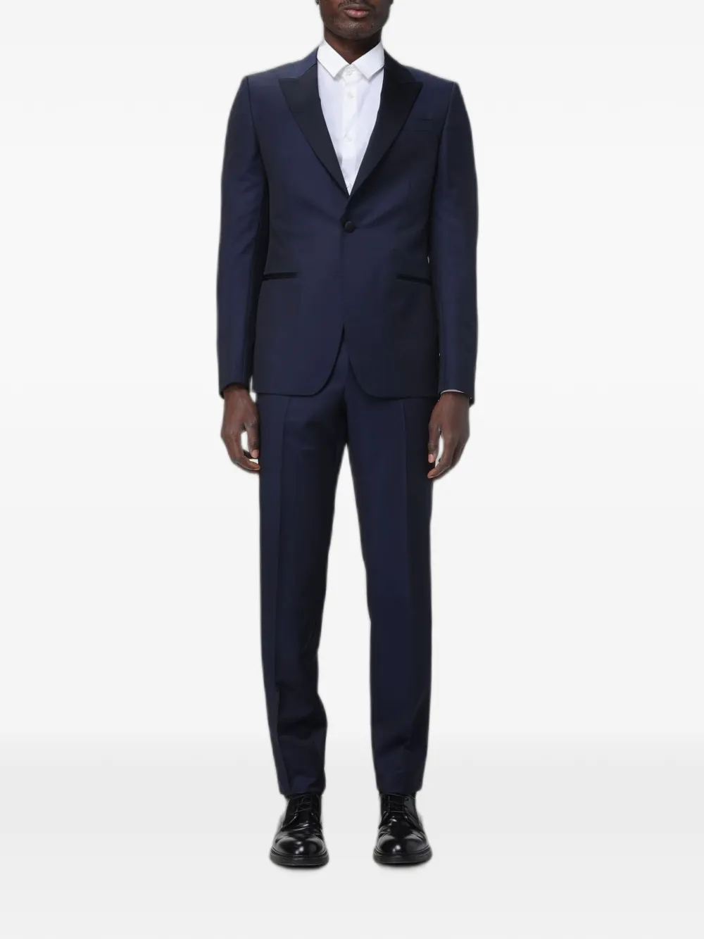 Zegna peak-lapels single-breasted suit - Blu
