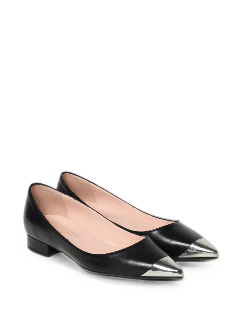 Anna F. metal-tip ballet flats Zwart