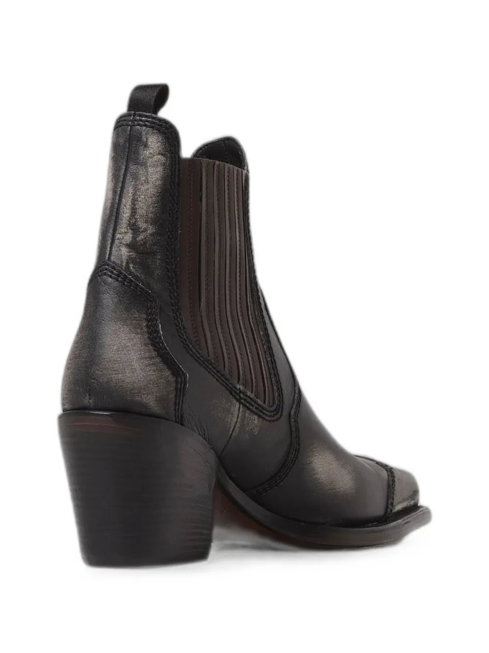 Magliano X DSQUARED2 distressed leather ankle boots Zwart