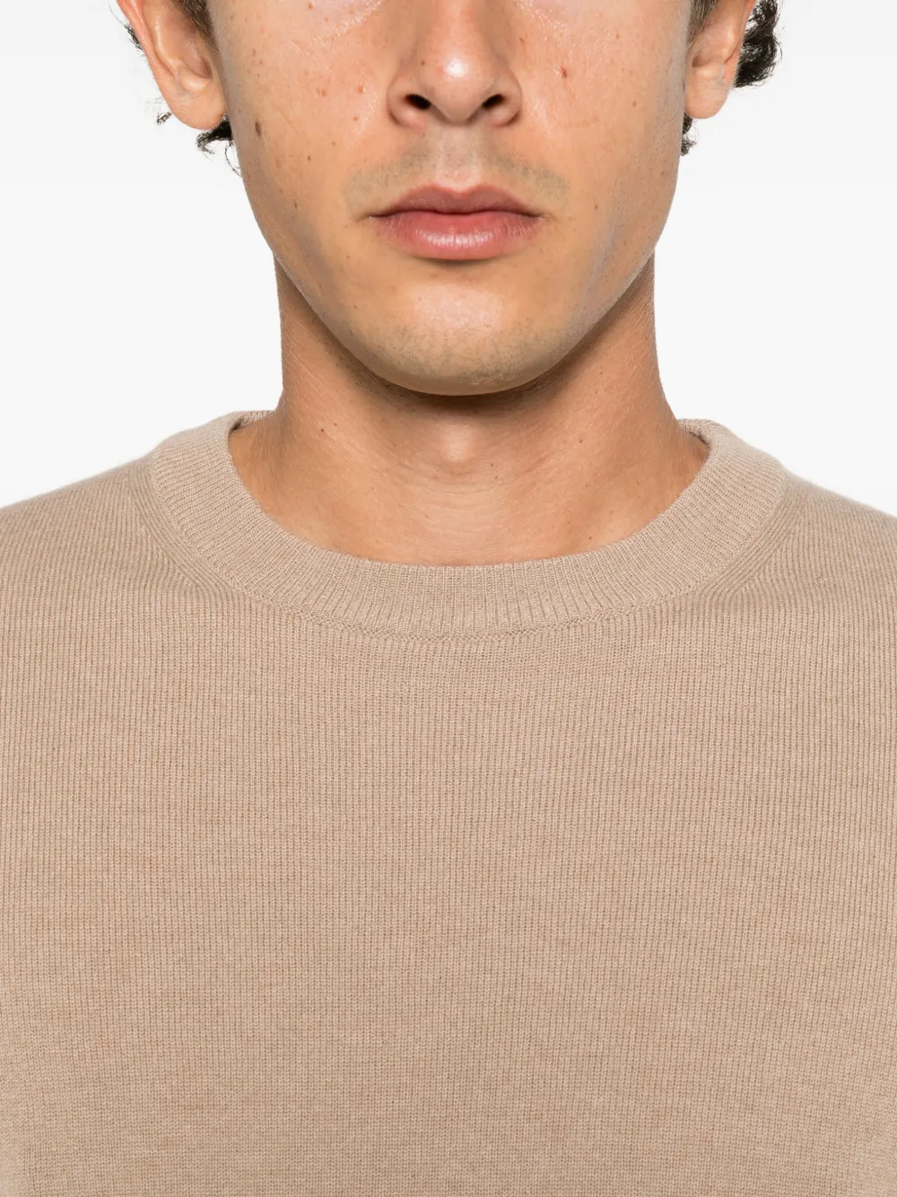 Kangra fine-knit crew-neck sweater Beige