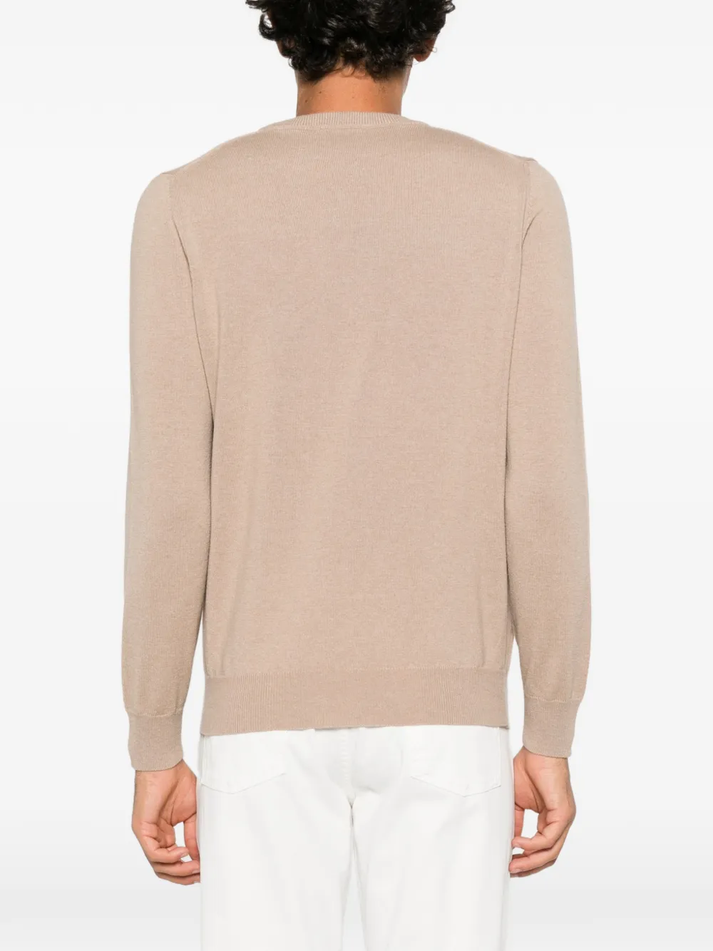 Kangra fine-knit crew-neck sweater Beige