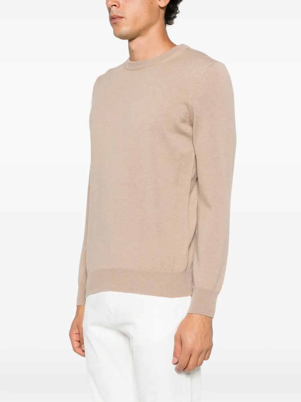 Kangra fine-knit crew-neck sweater Beige