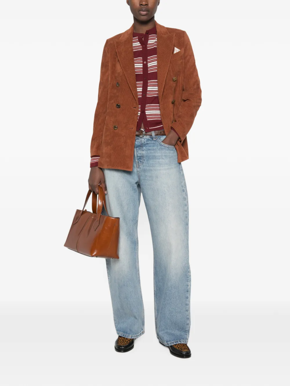 Circolo 1901 Ribfluwelen blazer Bruin