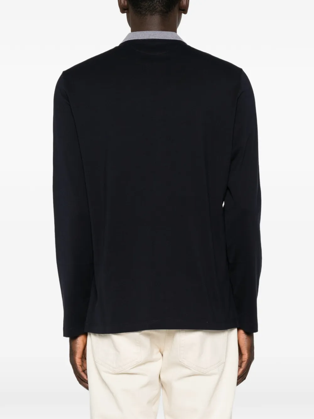 Brunello Cucinelli Poloshirt met lange mouwen Blauw