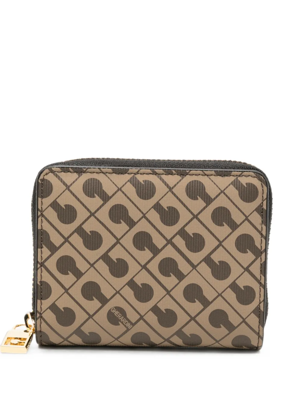 Gherardini Millerighe logo-print zip-around wallet - Nude