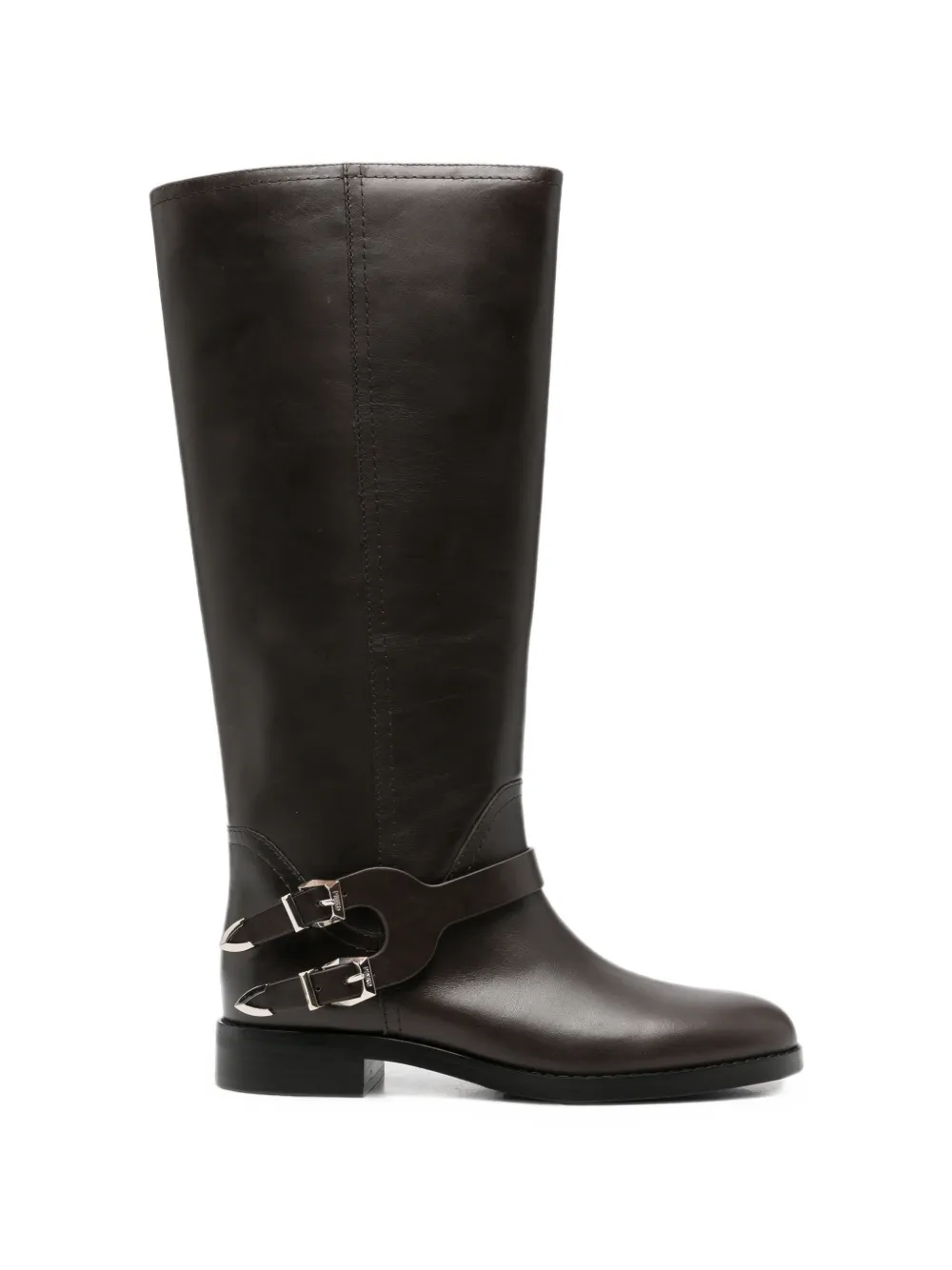 PINKO buckled leather cowboy boots Bruin
