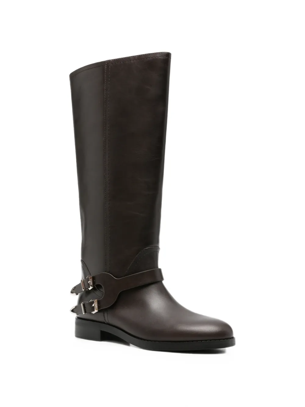 PINKO buckled leather cowboy boots Bruin
