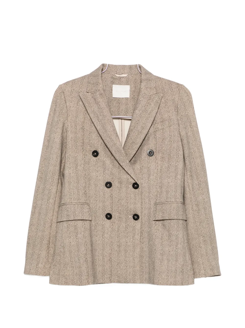 Circolo 1901 double-breasted herringbone jacket - Nude