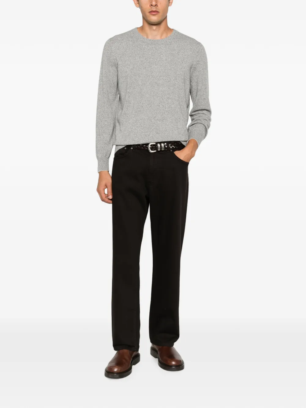 Brunello Cucinelli Kasjmier trui met ronde hals Grijs