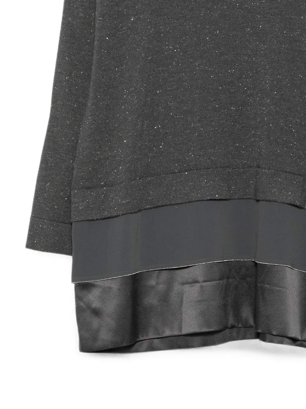 Peserico Gelaagde sweater verfraaid met pailletten Grijs