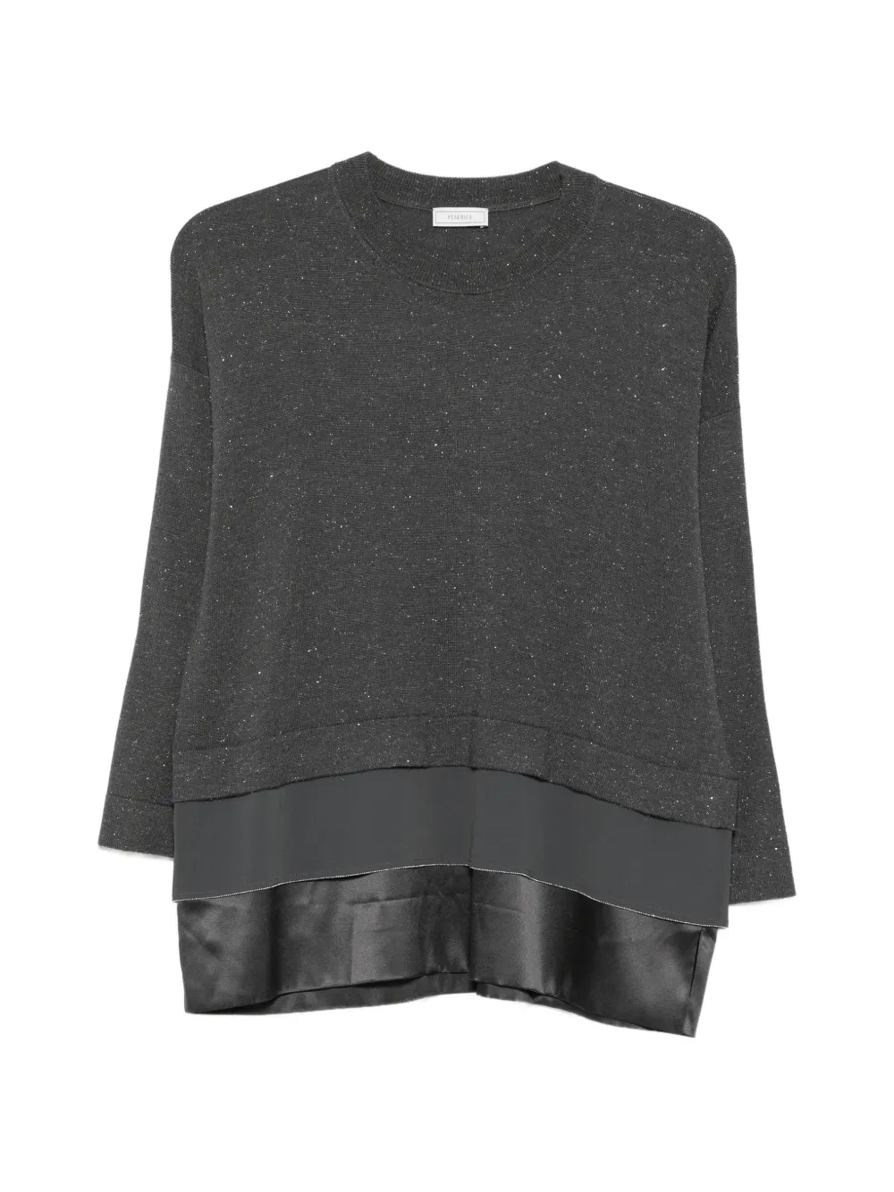 Peserico layered sequin-embellished sweatshirt - Grigio